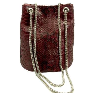 Tas Wanita/Kulit Ular/Holy Serut Maroon