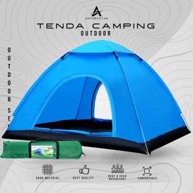 Antarestar Tenda Camping 4 Orang 200Cm X 200Cm Besar Tenda Camping Outdoor Tenda
