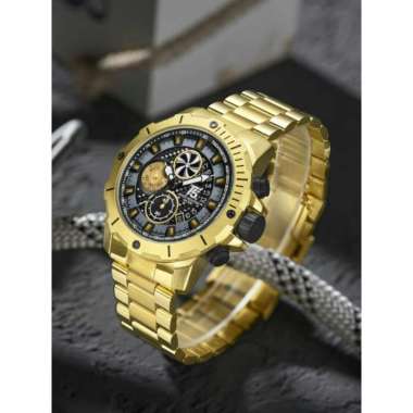ORIGINAL T5 H3787 jam tangan pria original / T5 H 3787 original chronograph sport Gold