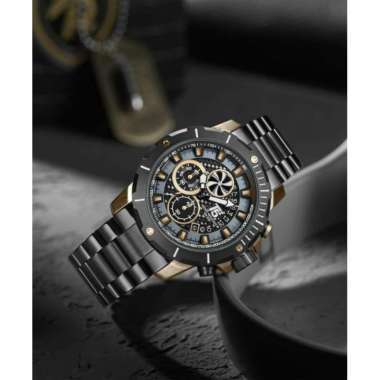 ORIGINAL T5 H3787 jam tangan pria original / T5 H 3787 original chronograph sport Hitam Rosegold