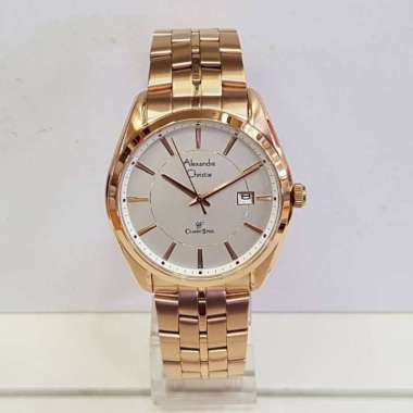 Alexandre Christie AC8578MD Classic Jam Tangan Pria Stainless Steel Rose White