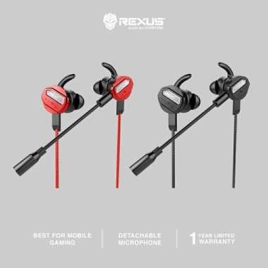 Rexus ME-3 / ME3 with Dual Microphone - Gaming Earphone RED