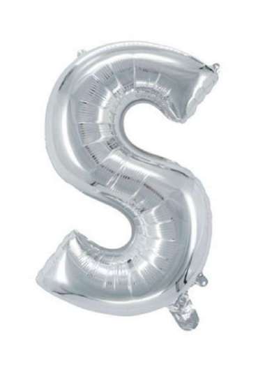 OEM ONE-C390 Ballon Foil Abjad Alphabet Polos Silver A-Z Balon Foil Angka 0-9 / Balon Foil Huruf Abj