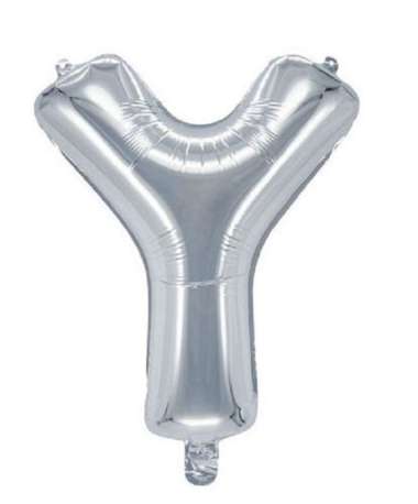 OEM ONE-C390 Ballon Foil Abjad Alphabet Polos Silver A-Z Balon Foil Angka 0-9 / Balon Foil Huruf Abj