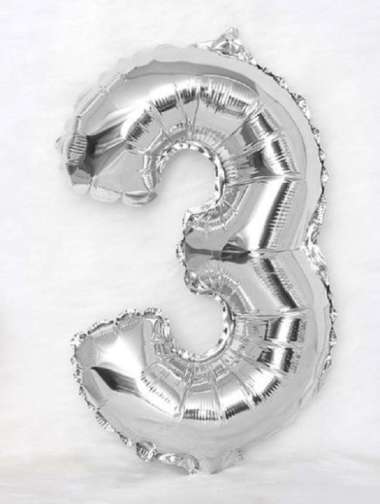 OEM ONE-C390 Ballon Foil Abjad Alphabet Polos Silver A-Z Balon Foil Angka 0-9 / Balon Foil Huruf Abj