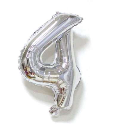 OEM ONE-C390 Ballon Foil Abjad Alphabet Polos Silver A-Z Balon Foil Angka 0-9 / Balon Foil Huruf Abj