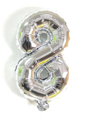 OEM ONE-C390 Ballon Foil Abjad Alphabet Polos Silver A-Z Balon Foil Angka 0-9 / Balon Foil Huruf Abj