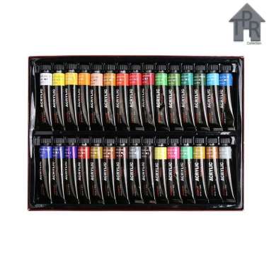 Set Cat Lukis Akrilik Premium Komplit / Tube12ml. X 12/24/30 Warna 30 warna