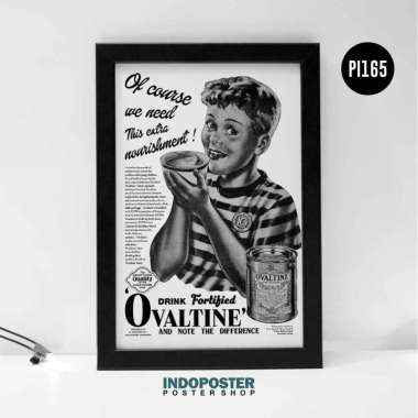 Poster Ovaltine Vintage Retro Jadul Iklan Advertisement A2 60X40cm