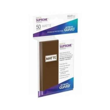 Ultimate Guard 50ct Supreme UX Matte Sleeves Standard Size Brown 66x91mm
