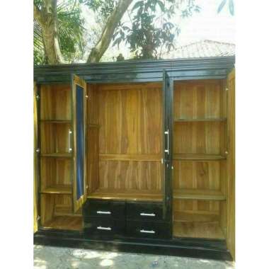 Almari Jati Buatan Jepara Lemari pakaian kayu jati JEPARA 4 pintu