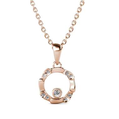 Waterwheel Pendant - Kalung Crystal by Her Jewellery Rose Gold