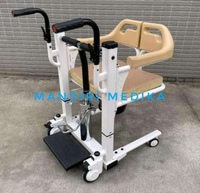 Kursi Roda Transfer Pasien BAB Commode Chair Transport Hidrolik Lift