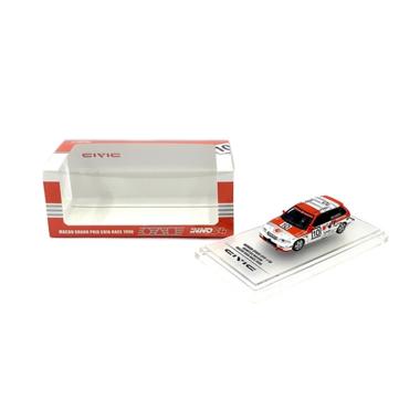 INNO #10 Honda Civic EF9 19 Die Cast - White Orange [1:64]