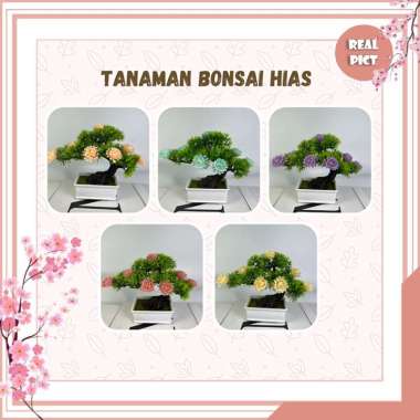 UNICO PBP85 Tanaman Hias Bonsai Pot Bunga Plastik Pohon Mini Dekorasi Rumah Pohon Ornamen Ungu
