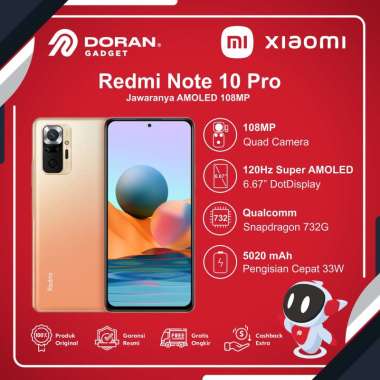Xiaomi Redmi Note 10 Pro 6/128GB Original Garansi Resmi TAM Gradient Bronze