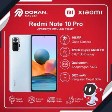 Xiaomi Redmi Note 10 Pro 6/128GB Original Garansi Resmi TAM Glacier Blue