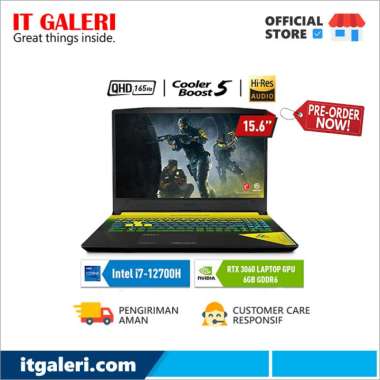 MSI Crosshair 15 B12UEZ Laptop Gaming - Intel i7-12700H, RTX 3060, 16GB RAM, 1TB SSD, 15.6" QHD 165Hz