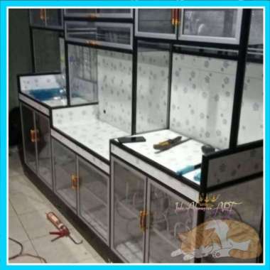 Rak Dapur Rak Piring Kaca Alumunium - Kitchen Set Dapur