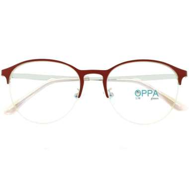 Oppa Glasses OPPA OP30 RDSV Korea Frame Bulat Kacamata Unisex - Red