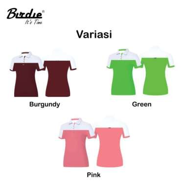 Baju Polo Shirt Golf Female Polyester Drifit CoolMax Birdie CS40F/ALL S Pink Lengan Panjang