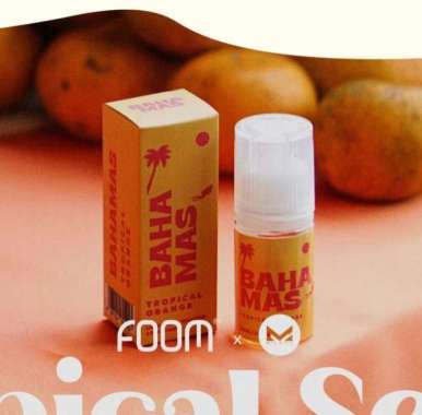 Foom Bahamas Tropical Orange 30mg 30ml Saltnic Salt Nic Liquid Pod cukai 2024