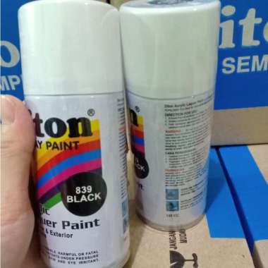 DITON Spray Paint Acrylic Lacquer Paint Pilox Cat Semprot - 839 Black / HItam Glossy / Hitam Mengkil