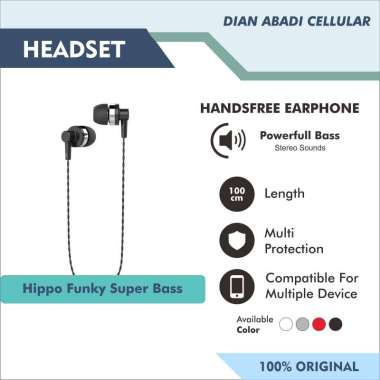 Headset Handsfree Earphone Hippo Funky Super Bass