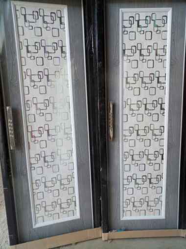 pintu kamar mandi pvc motif hologram grey crystal awan titanium