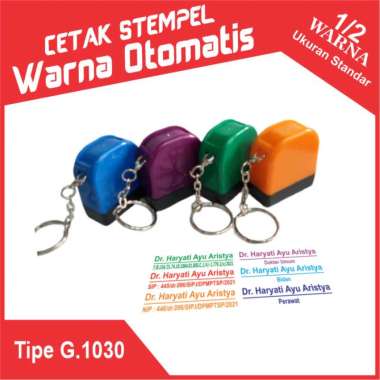 Cetak Stempel Nama Dokter Gantungan Kunci Otomatis Warna Flash | Cetak Stempel