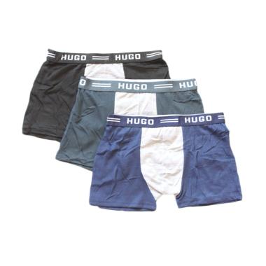 Hugo 108 Boxer Celana Dalam Pria [3 pcs] L Multicolor