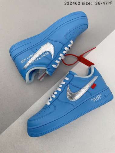 off white nike blue shoes