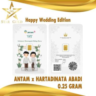 LOGAM MULIA MICRO GOLD ANTAM HARTADINATA 0.25 GRAM WEDDING TRADISIONAL