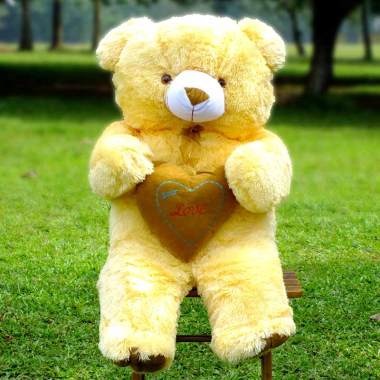 Galeri Boneka Teddy Bear Love Cream Boneka Size Jumbo - 