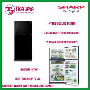 SHARP SJ-IG963PG-BK 656 LITER MURAH SJ-IG963PG-BK KULKAS 2 PINTU Sj-Ig963Pg-Bk Sharp Kulkas 2 Pintu