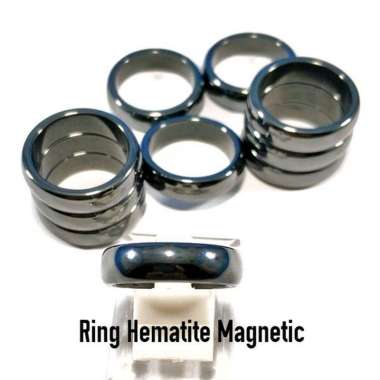 CINCIN NATURAL HEMATITE MAGNETIC RING 9