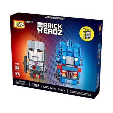 Loz Optimus Prime & Megatron 2 in 1 Brick Headz Mini Blocks