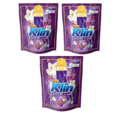 So Klin Liquid Softergent Deterjen Cair 1600 Ml Paket 3 Pcs Violet Blossom