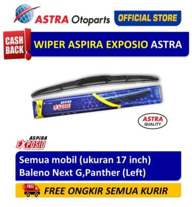 Wiper Blade Hybrid Graphite ASPIRA EXPOSIO Baleno, Panther ukuran 17" (AE-WBHG17H)