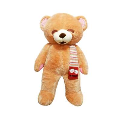 Boneka Beruang Super Jumbo STD Boney Tan dengan syal 1.2 meter 1.2m bulu anti rontok premium gembul 