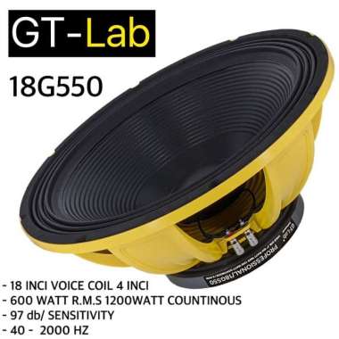 Speaker komponen gt lab 18g550 by rdw 18inch original