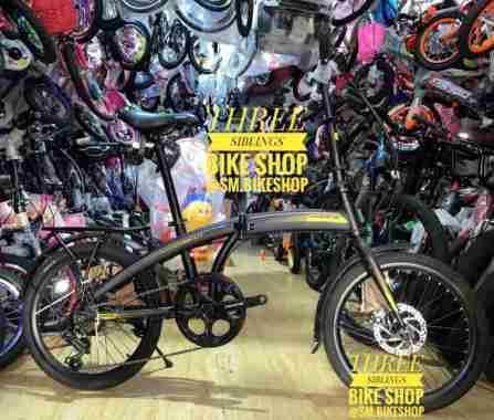 SEPEDA LIPAT PACIFIC 2980 HT 20 INCH DOUBLE DISC BRAKE BLACK YELLOW