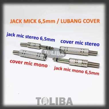 jack mic stereo 6,5 mm jack mick mono besi /cover mic akai cewe besi 1pc cover mono