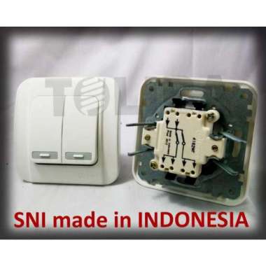 saklar seri double inbow ib broco / saklar tanam tembok / galleo broco