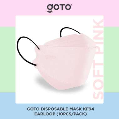 Goto MaskerKF94 Disposable Mask 4 Ply Earloop 4Ply Kesehatan KF 94 Soft Pink
