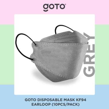 Goto MaskerKF94 Disposable Mask 4 Ply Earloop 4Ply Kesehatan KF 94 Grey
