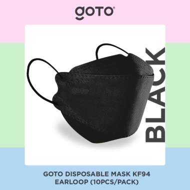 Goto MaskerKF94 Disposable Mask 4 Ply Earloop 4Ply Kesehatan KF 94 Black