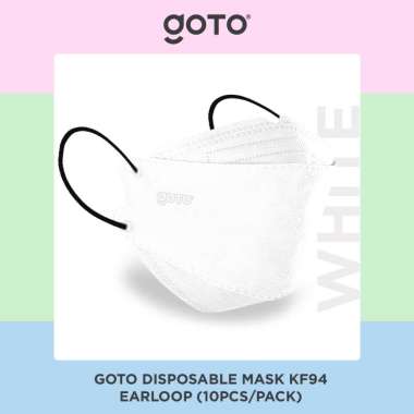 Goto MaskerKF94 Disposable Mask 4 Ply Earloop 4Ply Kesehatan KF 94 White