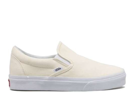 solid white slip on vans