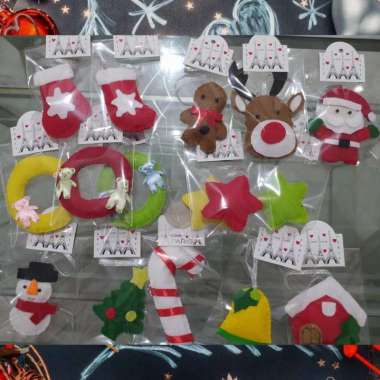 HANDMADE CHRISTMAS TREE DECORATION BONEKA FLANEL HIASAN POHON NATAL Santa